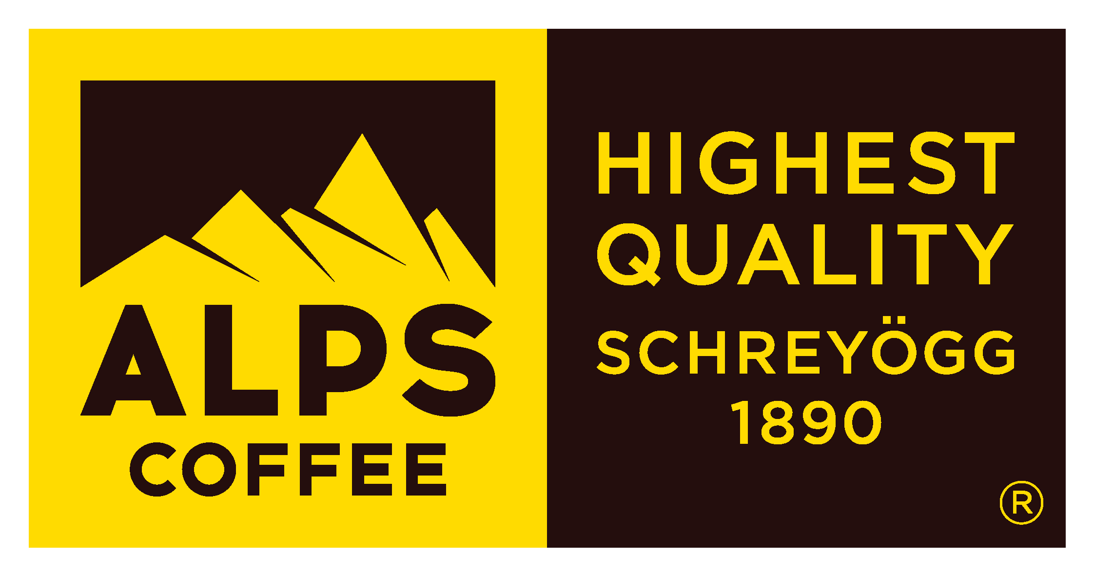 Alps Coffee Logo Registriert CMYK